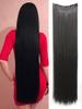 Synthetic Super Long Straight 100cm 5 Clip In Hair Extension Natural Hair Black Blonde Fake False Hairpiece for Women