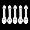5-10pcs White Safety Locks No-Drill Drawer and Door Latches Child Baby Safety Lock Cupboard Drawer Cabinet Door Fridge Security Protector Locks