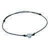 [I9111] - Silver Bracelet 'Love' Black Silver (rhodium-plated) - 6x10 Mm