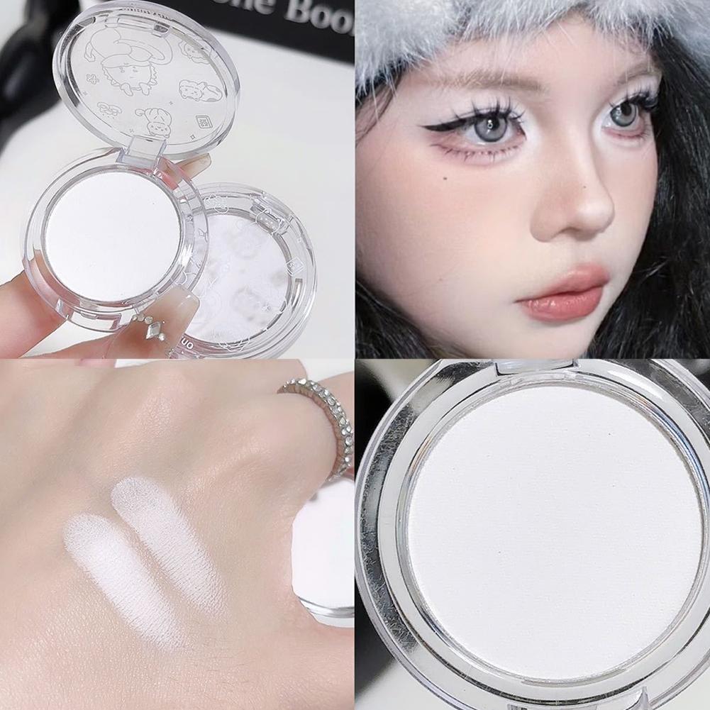 Solid Color Matte Pure White Eye Shadow Silkworm Eye And Brightening Highlighter Delicate Head T8F1