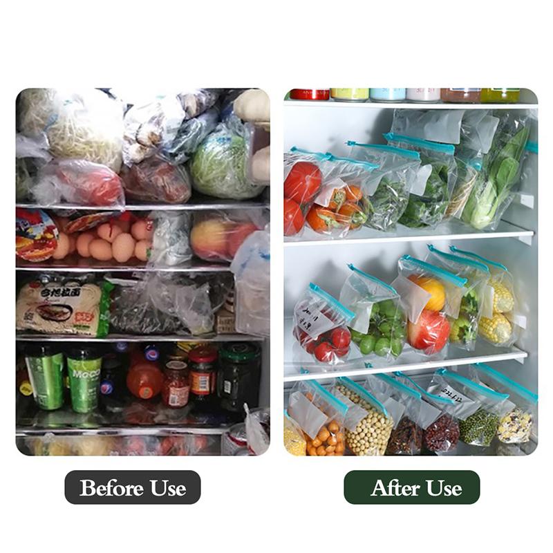 20Pcs Wrap Plastic Packaging Bags Food Storage Bag Reusable Freezer Sandwich Sealing Bag Kitchen Refrigerator Food Preservation
