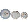 Service De Table - DKD HOME DECOR - Standard - Porcelaine - Blanc Et Bleu - 27 X 27 X 3 Cm