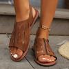Fashion 2024 Summer Women's Sandals Gladiator Women's Flat Casual Hollow Shoes Women's Soft Beach Shoes Zapatos De Mujer