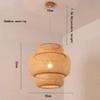 New Bamboo Lamp Shade - Natural Hand-Woven Rattan Chandelier Bamboo  Lighting Fixtures Hanging Light