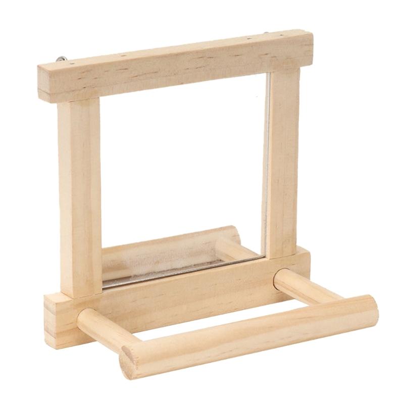 Wooden Bird Perch Natural Wood Bird Perch Stand Parrots Platform Cage Accessories Branches Perch Rod Stand