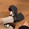 Women Thick Platform Mary Janes Lolita Shoes Party Pumps New Sandals Mujer Shoes Fashion Summer Oxford Zapatos Q43