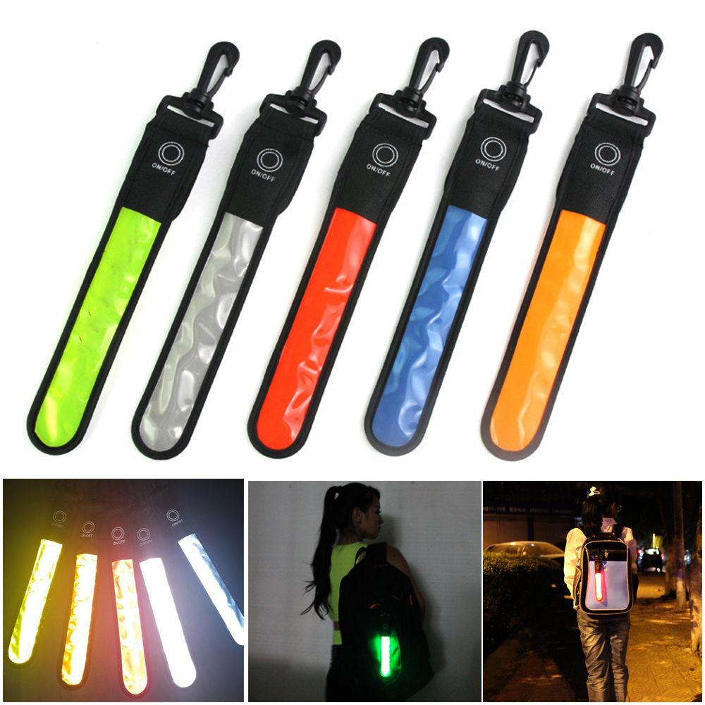 Flash Glowing LED Reflective Light Backpack Hanging Lights Arm Belt Band Luminous Armband