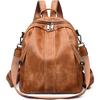 Leather Convertible Backpack Handbag Sling Bags for Women