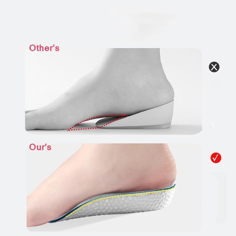 1 Pairs Package Enhanced Ventilation Unisex Heel Lift Inserts Insole Height To Increase Insole