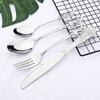 1Pcs Retro Silver Tableware Cutlery Set Silverware Stainless Steel Vintage Luxury Wedding Western Dinnerware Flatware