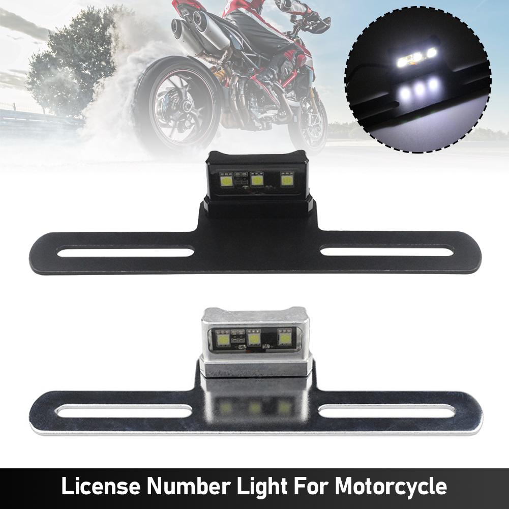 Motorcycle Electric Vehicle Mudguard License Bracket Plate Holder with LED Light Equipment Accessories Brackets