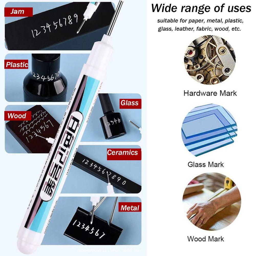 Bathroom Multifunction Depth Marker Pen Long Head Markers Hareware Processing Deep Hole Marker