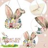 Yousheng Easter Welcome Door Sign Gnome Bunny Flower Egg Door Hanging Sign Front Door Hanger Wooden Spring Holiday Decorative Wall Plaque