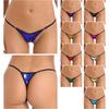 Womens Brazilian Bikini Briefs Panties Shiny Low Rise Micro Bikini Thong Elastic Waistband G-string Bikini Underwear Bottoms