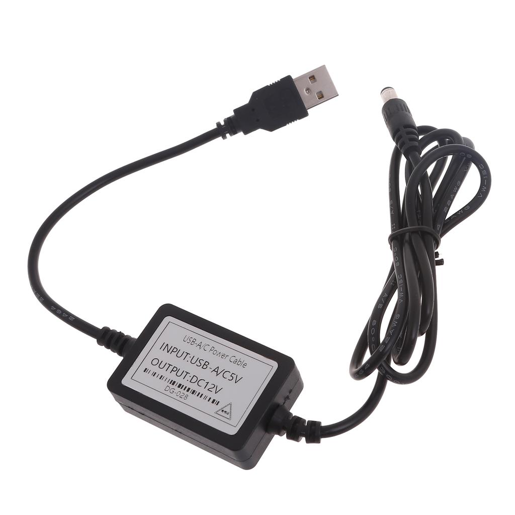USB Power Supply Adapter Cable with DC 5.5 X 2.1mm USB 5V To DC 12V Cable for Low-power Router Speaker 115cm/45''