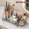 Makeup Organizer Storage Rack with 9 Compartments Large Capacity Transparent 360-Degree Rotating Cosmetic Shelf Storage Holder