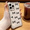 Bowknot Print Soft Silicone Clear Phone Case For iPhone 16 Pro 16E 15 Pro Max 14 13 12 11 Transparent Slim Shockproof Bumper Cover