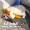 Carrot Bell Cat Teaser Stick: Kitten Self-Entertainment Toy with Scratching Board for Bite-Resistant Teething and Claws.