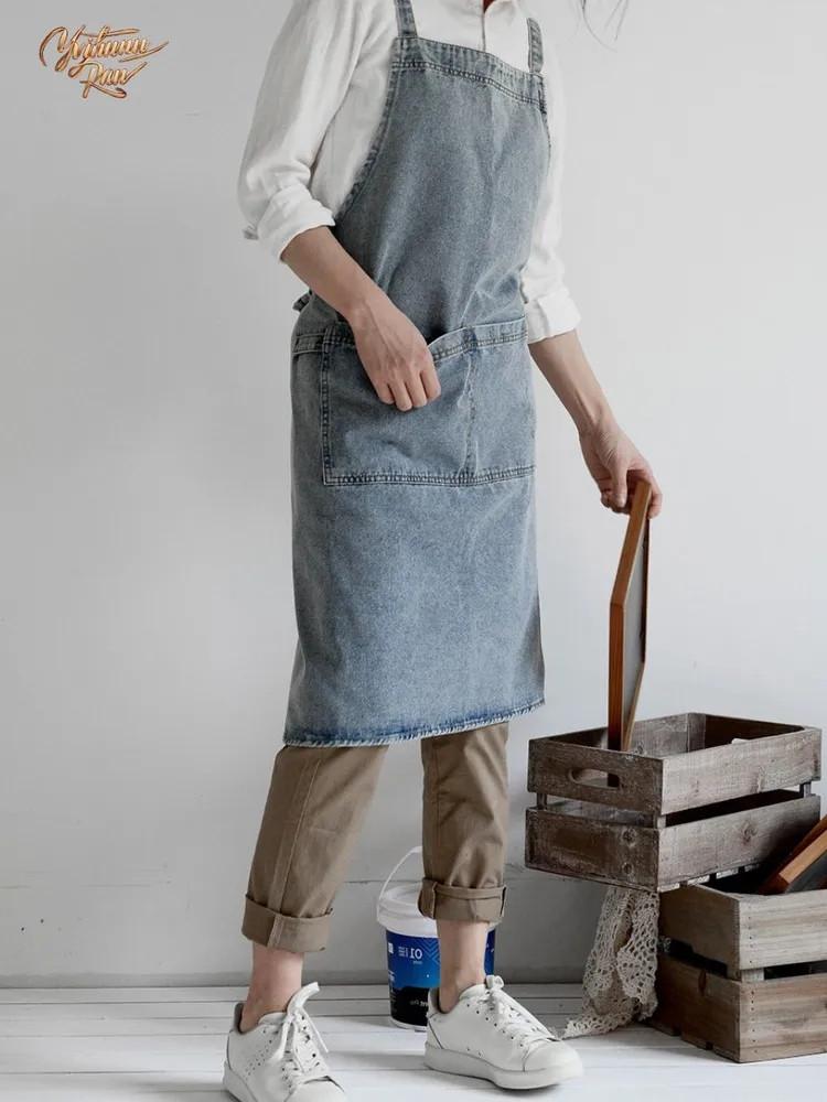 Thickened Canvas Apron, Horticultural Waterproof, Foreign Trade Coffee And Hair Salon Work Apron