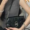 French Shoulder Bag Black Bag Niche Texture Baguette Bag Retro Underarm Bag Everything Crossbody Bag