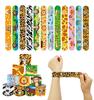 Jungle Animals Slap Bracelets Jungle Safari Party Gifts Cartoon Animal Lion Giraffe Monkey Bracelet Happy Birthday Party Favors
