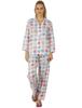 Women Cotton Night Wear Pajama Set Printed Full Sleeve Shirt with