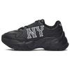 New MLB New York Yankees Anti Slip Wear Resistant Low Top Chunky Sneakers Unisex Black 3ASHC015N-50BKS