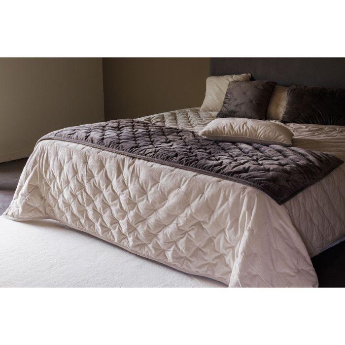 Velvet Cushion Cover - "Gipsy" Topstitching Finish Southern Wind - Gipsy Camel - Cushion 45 X 45 Cm