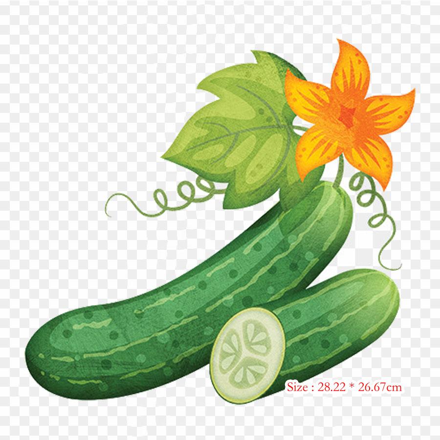 Cucumber Pickled Cucumber Iron On Heat Transfer Printing Vinyl Patches Sticker for Clothes DIY Appliques Washable Patches