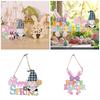 Easter Wooden Hanging Sign for Front Door Decor Happy Easter/Spring Sign Door Hanger Easter Wooden Wreath for Outdoor