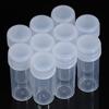 10Pcs 5Ml Plastic Test Tubes Vials Sample Container With Cap For Chemistry