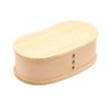 Wakayama Touge No Wappa Bento Box Store Wappa Bento Box Bentwood Bento Single (Wakayama Store) Box, 17x9cm, Tier, Bean-Shaped, Natural, A-21-272342