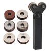 7pcs Steel Dual Wheel Knurling Tool Set with 0.5mm 1mm 2mm Wheel Linear Pitch Knurl Kit Lathe