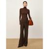 Jiu Zi·Anna Co Women's Pure Wool Belted Wide-Leg Pants