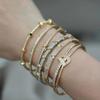 Classic Luxury Zirconia Cross Letter D Charm Bracelets For Women Fashion Brand Jewelry Elegant Knot Bangle
