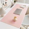 Faux Leather Desk Mat - Non-Slip, Waterproof, Stain-Resistant | Ideal for Office & Study | Available In Multiple Sizes | Pink, Smooth Finish, Desk Pad