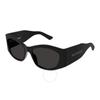 Balenciaga Grey Oval Ladies Sunglasses Bb0329s 001 56