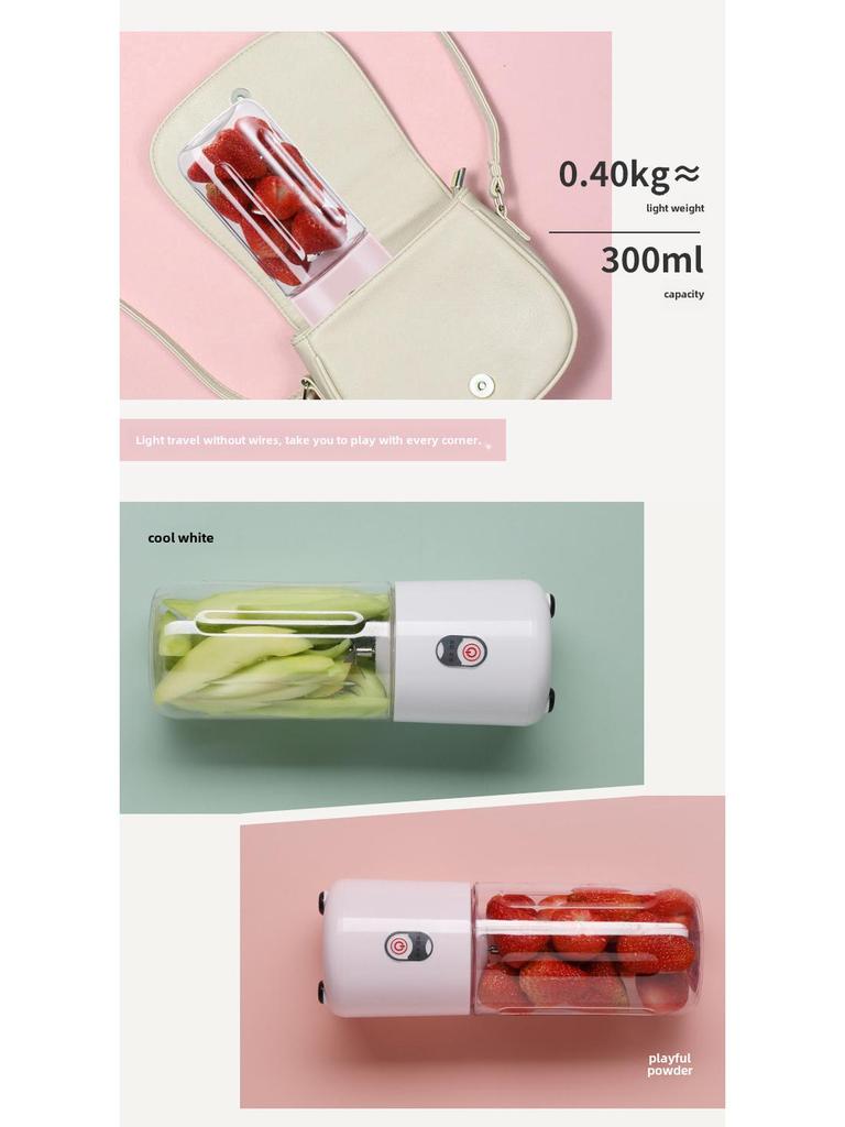 Portable Rechargeable Mini Juicer Cup - Household Multi-Function Wireless Blender