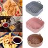 Air Fryer Silicone Tray Square & Round Oven Baking Silicone Pot Fried Chicken Basket Mat Reusable Liner Airfryer Accessories