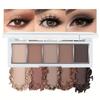 5-Color Matte Eyeshadow Makeup Palette,Brown Cool-Toned Nude Taupe Eyeshadows Long-Wear Waterproof Eye Makeup Highpigment Eyeshadow Palette