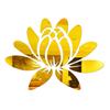 Acrylic Blooming Lotus Miroor Decal Self-adhesive Wall Sticker Mirror Surface Stickers  Smooth Wall