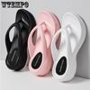 Women Sand Beach Flip Flops Wedge Heels Outside The Seaside Beach Sandals Thick-bottomed Flip-flops Outdoor Slides Summer Shoes