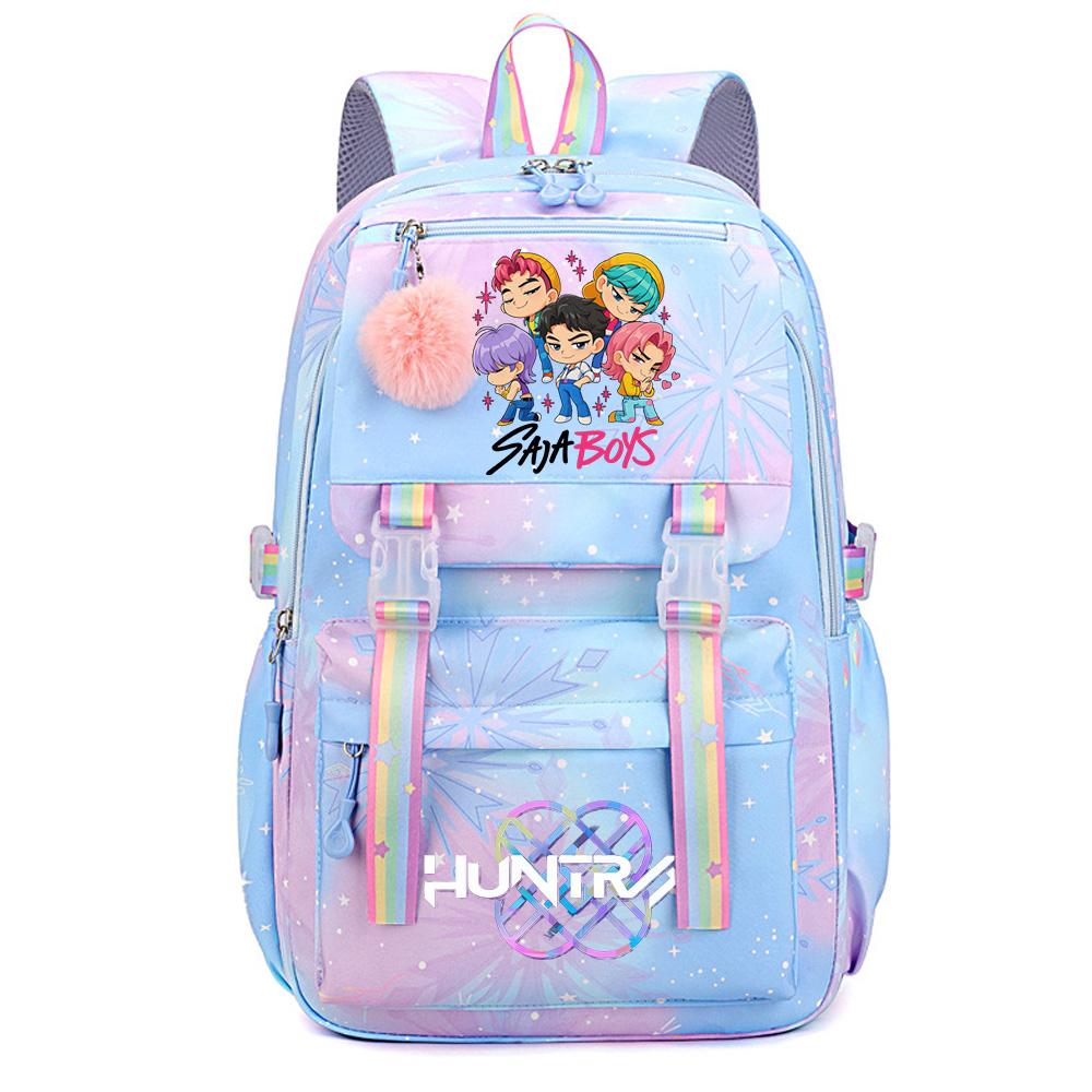 Cute Anime K-Pop Demon Hunters Printed Large Capacity Waterproof Backpack Teenger Student Girl Boy Schoolbag Bookbag Women Travel Bag Rucksak