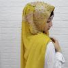 Rhinestone Beaded Chiffon Headscarf: Breathable Sun Protection Muslim Wrap In Ethnic Style