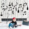 Music Note Hanging Swirls Decorations Musical Foil Whirl Cutout Spiral Ceiling Decoration for Music Theme Party Wedding Baby Shower Birthday Supplies
