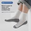 Medium-Length Antibacterial Cotton Socks for Students & Children - Anti-Pilling, Boneless, Deodorant, Solid Color Sports Design
