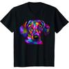 Dachshund Pop Art Portrait Colorful Art for Dog Owners T-Shirt Casual Cotton Daily Four Seasons Tees Oil Painting T-shirt