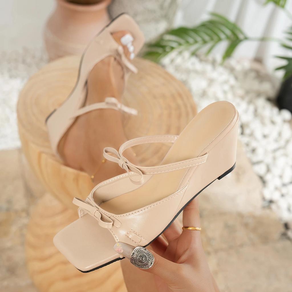 Fashion Women Comfortable Elegant Wedge Sandals Fashion Beach Designer Shoes for Women 2025 Summer Anti-slip Outdoor Platform Sandals