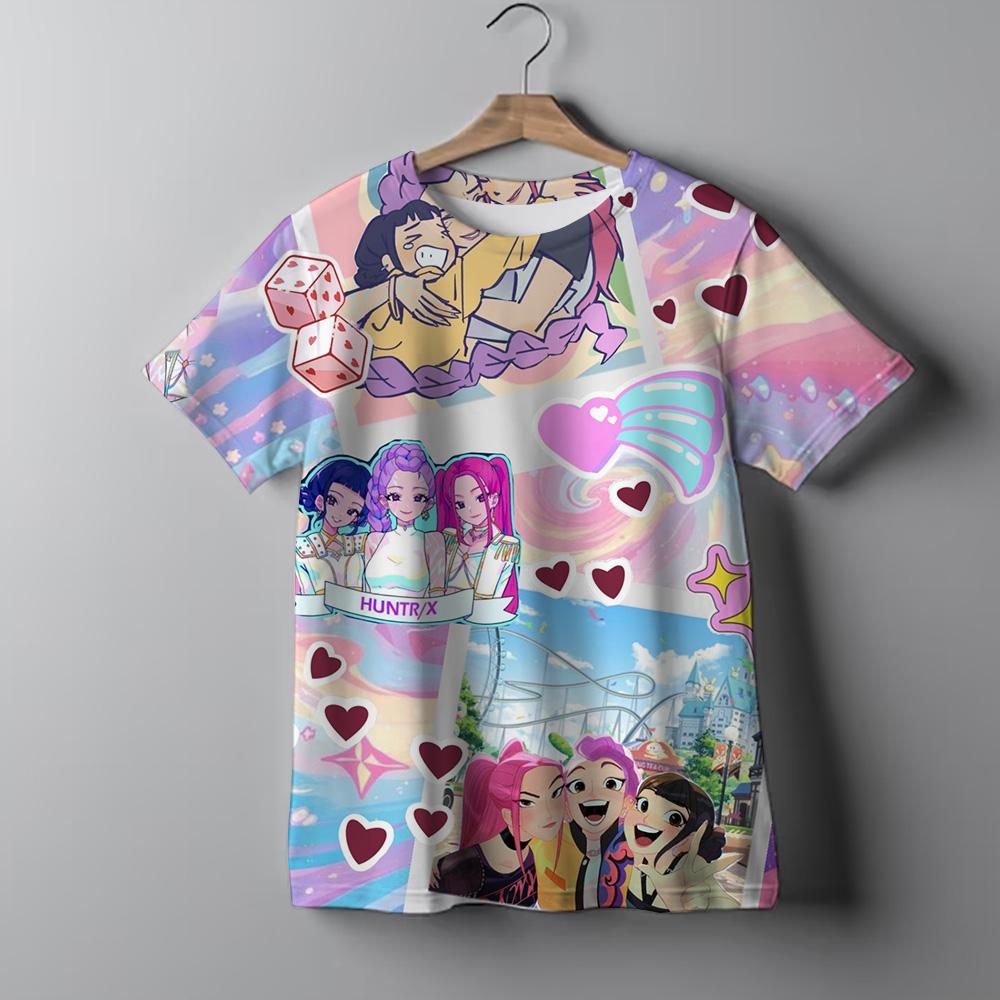 Children's Clothing KPop Demon Hunters Fans Gifts Kids Clothes Fashion Casual Tops 2025 Hot Movie Soft Cotton Baby Girls T Shirt