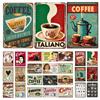 Vintage Coffee Metal Tin Sign Plaque Metal Plate Retro Wall Art Posters For Cafe Bar Pub Kitchen Club Iron Painting Decoration